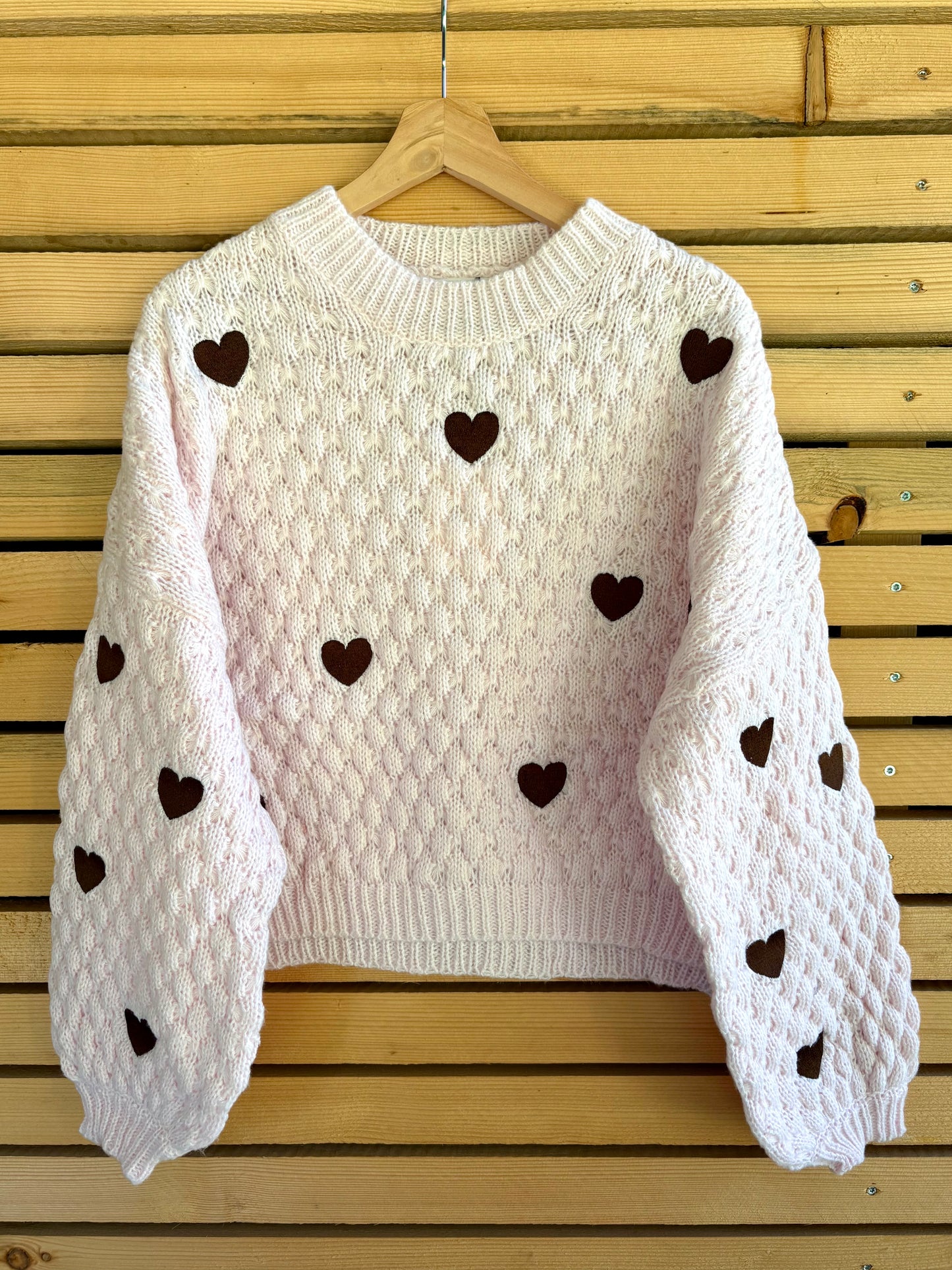 Herzchen Pullover Rosa